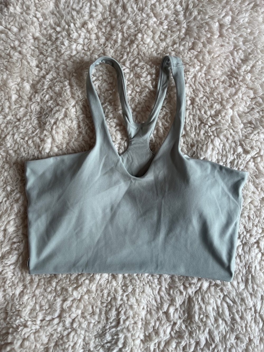 Lululemon athletica Bend This V & Racerback Bra Light Green Sports Bralette S/M